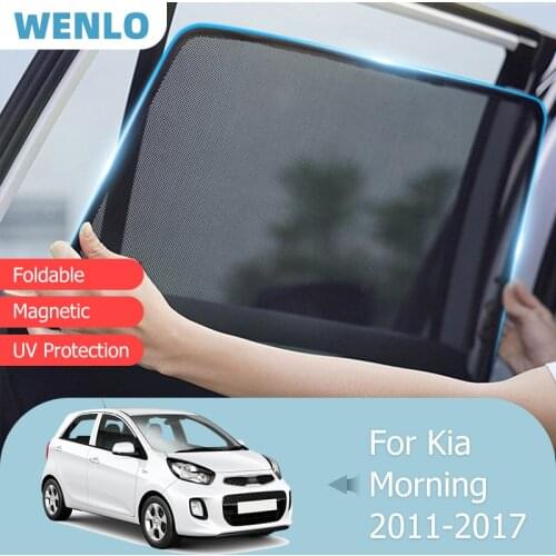 For Kia MORNING 2011-2017 Front Windshield Car Sunshade Side Window Blind Sun Shade Magnetic Outdoor Visor Mesh Curtain Cover