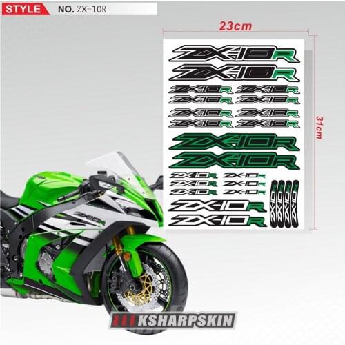 Motorcycle Racing Accessories Reflective Stickers Body Helmet Fuel Tank Waterproof Logo Decal Emblem For KAWASAKI ZX-10R zx10r