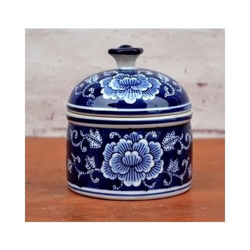 Guci rooster ceramic vase porcelain Tao Cai Cai Qinghua pot jewelry box desktop boxes containing new classical home Decoration