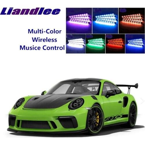 LiandLee Car Glow Interior Floor Decorative Seats Accent Ambient Neon light For Porsche 911 GT3
