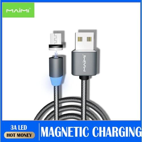 Maimi LED Magnetic USB Cable Fast Charging Type C Cable Magnet Charger Data Charge Micro USB Cable Mobile Phone Cable USB Cord