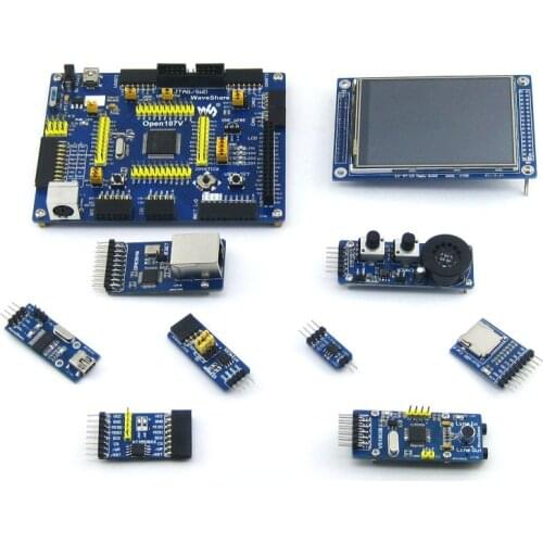 WS STM32 development board Open107V Package B for STM32F107V series STM32F107VCT6 MCU with 9 pcs expansion modules