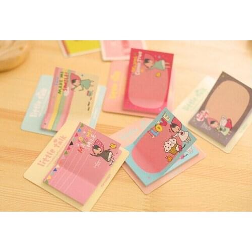 Little talk lovely girl Memo pad Notepad Note Book Memo Pad Sticky Notes Memo Gift Stationery Escolar Papelaria