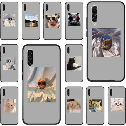 Funny cat dog cute Phone Cases For Samsung galaxy S note 7 8 9 10 20 fe edge A 6 10 20 30 50 51 70 lite plus Soft Funda