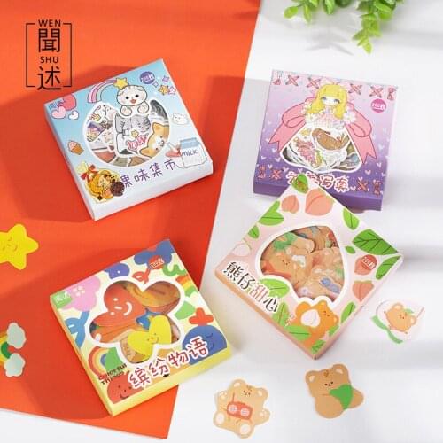 200pcs/box Boxed Sticker Sweet Collection Series Cartoon Cute Decoration Scrapbooking Stationery School Supplies