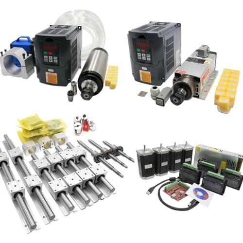 Customized CNC sliding module SFU1605 ballscrew linear guide rail HGR15 any length and spindle frequency converter stepper motor