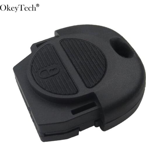 OkeyTech 2 Buttons Replacement Remote Key Shell for Nissan Almera Primera Micra X-Trail Navara High Quality Key Case Soft Button