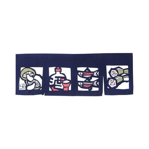 Customized Accept) Korea/Japan/China Sushi Restaurant Kitchen Hanging 4 Combine Curtain-Taste(85x30cm)