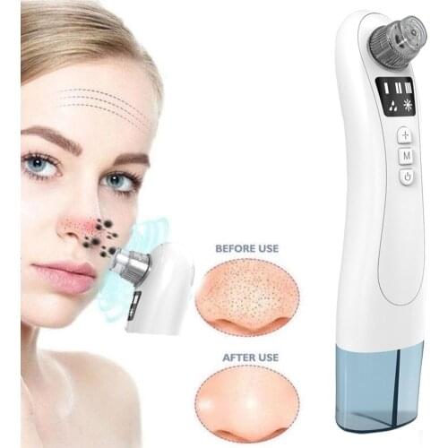 Electric Small Bubble Blackhead Remover USB Rechargeable Water Cycle Pore Acne Pimple Removal Vacuum Suction Facial Cleaner Tool