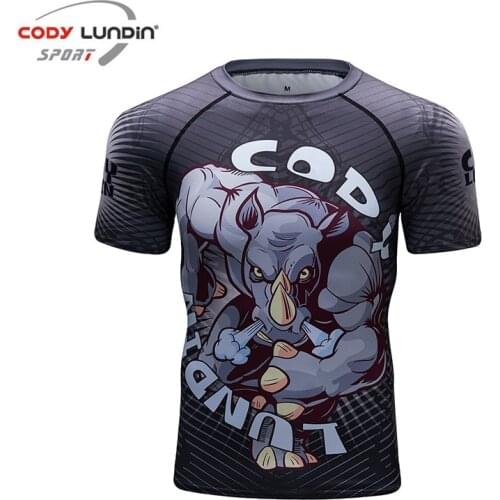MMA Rashguard For Men MMA T-shirt Boxing BJJ Rash Guard Jiu jJitsu T-shirts Muay Thai Gym MMA Clothing Short Sleeve Sport Shirts