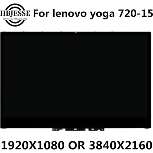 15.6" for lenovo yoga 720-15 Yoga 720-15IKB monitor touch digitizer panel +frame bezel +led lcd screen B cover assembly display