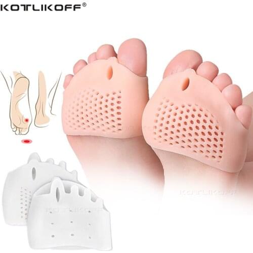 Silicone Soft Forefoot Pads High Heel Shoes Slip Resistant Protect Pain Relief Foot Care Half Yard Invisible Gel Insoles