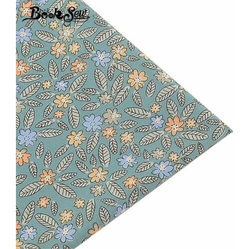 Booksew 100% Cotton Twill Fabric Floral Home Textile Sewing Cloth Quilting Bedsheet Baby Patchwork DIY Doll Craft Retro Style