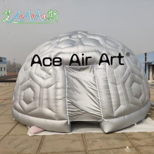 High-quality grand photo dome white inflatable booth,led dome photo backdrop with white led bulbs