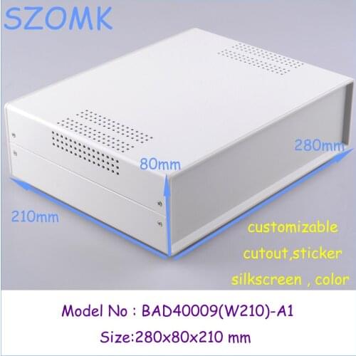 1pcs)280x80x210mm metal enclosure switch box diy iron electronics box instrument case housing case for pcb