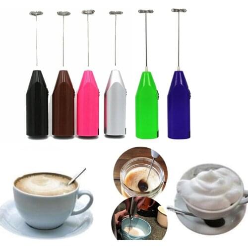 1pcs New Kitchen Tools Coffee Electric Milk Frother Foamer Drink Whisk Mixer Eggs Beater Mini Handle Stirrer Without battery