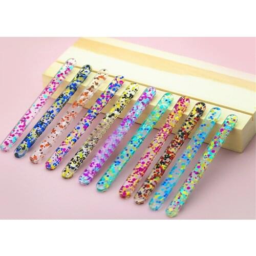 10pcs Acrylic Ice Cream Sticks Multicolor Popsicle Stick DIY Homemade Making Ice Cream Cake Decorations for Birthday Party