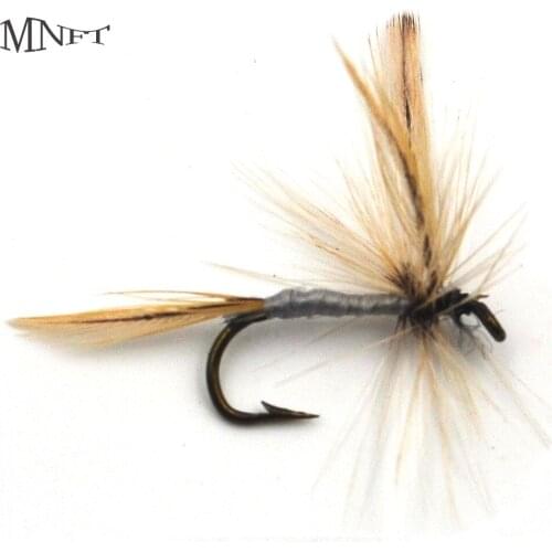 MNFT 10PCS 10# Dun Fly Fishing Mosquito Lure Freshwater Trout Fly Fishing
