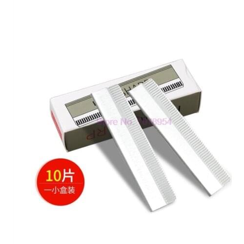 100sets Stainless Steel Multifunction Feather Blades Professional Hair Trimming Razor Blades Scraping Eyebrow Knife 10pcs/box