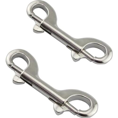 1 Pcs Boat 316 Stainless Steel 90mm Double Ended Clip Hook Bolt Snap Scuba Diving Buckle