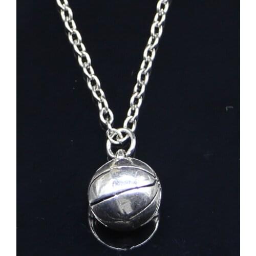 20pcs New Fashion Necklace 11mm 3D basketball Pendants Short Long Women Men Colar Gift Jewelry Choker