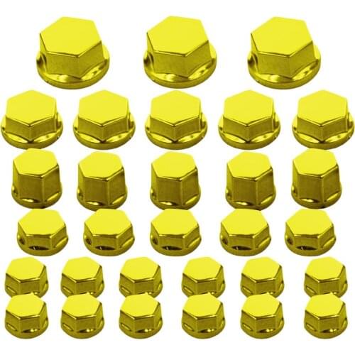 30Pc Motorcycle Nut Screw Cover for Yamaha for Kawasaki for Honda Black