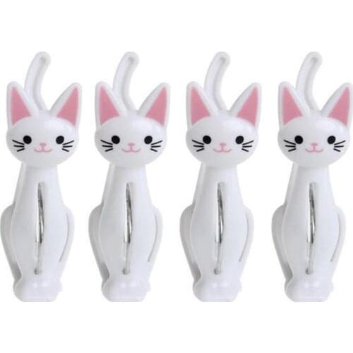 4PCS Beach Towel Cat Clip Chair Clip Towel Rack Giant Size On The Pool chair Plastic Clothespin Clip