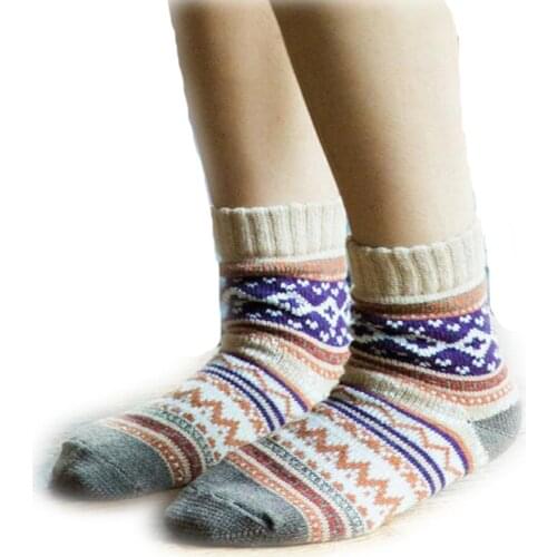 5 Pairs /Lot Colorful Cotton Funny Christmas Women Female Winter Soft Keep Warm Knit Gift Socks