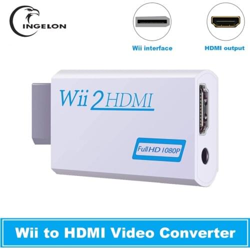 Wii2Hdmi Converter Adapter Full HD 1080P Wii To HDMI-compatible 3.5mm Jack Audio for PC HDTV Monitor Display Supports 480P NTSC