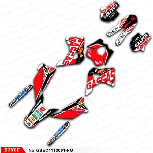 Aftermarket Graphics Enduro Sticker Kit Decal for GAS GAS EC 125 200 250 300 2T 4T 6days 2011 2012 2013, Style No.GSEC1113001-PO