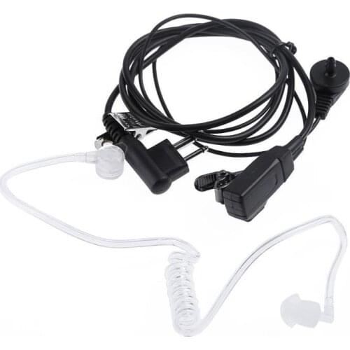 Alloet 2 Pin Security Agent Earphones Headset Mic Covert Acoustic Tube Earpiece Headset for Motorola GP300 XU1100 Two Way Radios