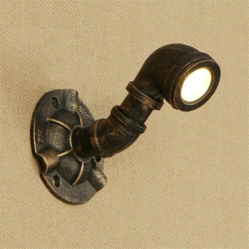 American Iron Water Pipe Lamp LED Wall Sconce Antique Loft Style Industrial Vintage Wall Light Fixtures Home Lighting Lampara