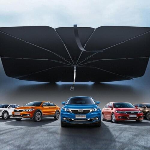 Car Sunshade Umbrella Windshield Cover Foldable Heat Insulation Sun Blind Auto UV Protection Accessories Upgraded Elbow Design