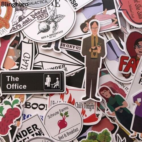 Blinghero The Office Stickers 45Pcs/set TV Show Stationery Stickers Decorative Stickers Decals Luggage Sticker BH0073