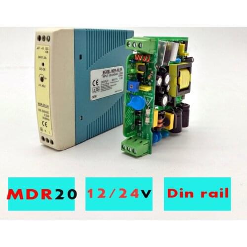 MDR-20 20W Single Output 5V 12V 15V 24V Din Rail Switching Power Supply AC/DC Ultra-Thin Din Rail Mounted Power Supply