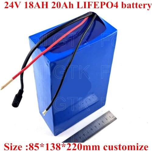 24V 18AH 20Ah 24v electric bicycle LIFEPO4 500w 800w PVC case 24v lithium scooter electric bike battery pack + BMS Charger