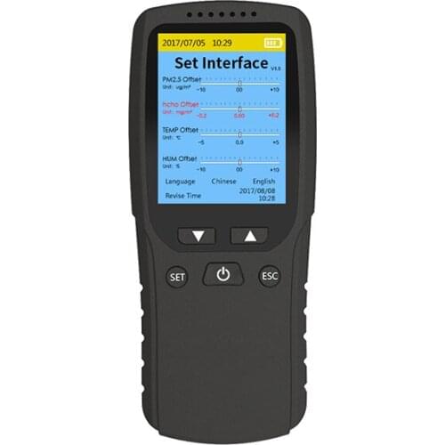Dienmern new Hot PM2.5 Detector Air Quality Tester Monitor Meter RechargeableDM-106A Black air decetor