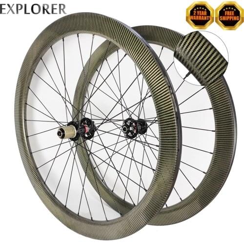 Carbon-wheelset Kevlar Road Bicycle Rims 700C 35/38/50/60/88mm *26mm Road Disc Brake Novatec 711 712SB 6 Bolt Bike Wheels