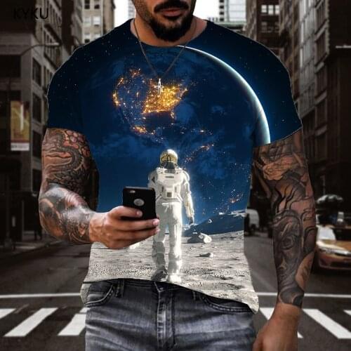 3d Tshirt Astronaut T-shirt Men Galaxy Funny T shirts Space T-shirts 3d Universe Anime Clothes Shirt Print Mens Clothing
