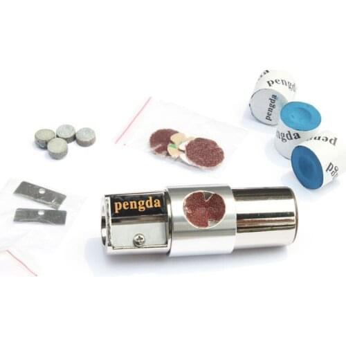 Xmlivet Billiards Snooker Training Tool Pengda multifunction tips repairers tip sharpener+sander+prik repairer tools set