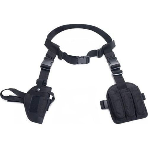 Drop Leg Holster With Magzine/Knife/Flashlight Pouchs Tactical Thigh Holster Pistol Gun Holster for Glock/1911/CZ Right Handed