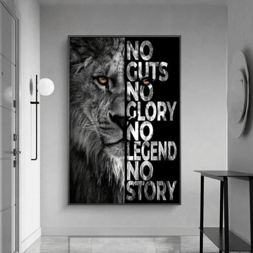 Lion in the Dark Canvas Art Posters And Prints Animals Wall Art Decorative Pictures African Lion Canvas Painting Home Wall Decor