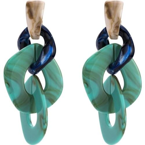 Punk Multi-layer chain woven earrings Geometric earrings