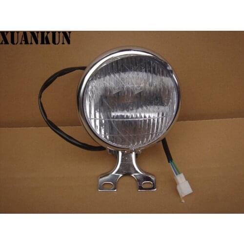 XUANKUN Motorcycle conversion headlight 125 5-inch large turtle king metal headlight taillight assembly turn lamp assembly