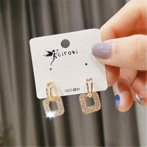 2020 fashion net red earrings, womens Square, fashionable personality, all kinds of simple earrings and Earrings