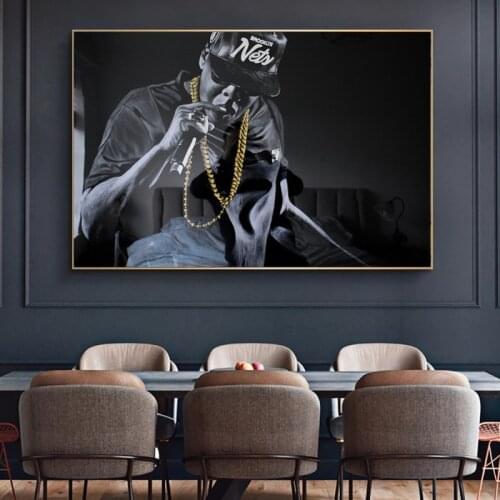 Jay Z Wall Decoration Art Poster Hip Hop Print Rapper Canvas Painting Picture for Modern Home Living Room Bedroom Wall Mural