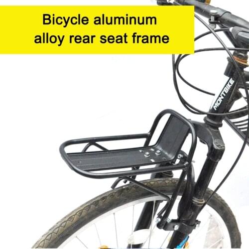 Bicycle Head Rack Aluminium Alloy Baby Seat Saddle Reinforced Front Load Carrier Cycling Equipment Mountain Bike Front Rack