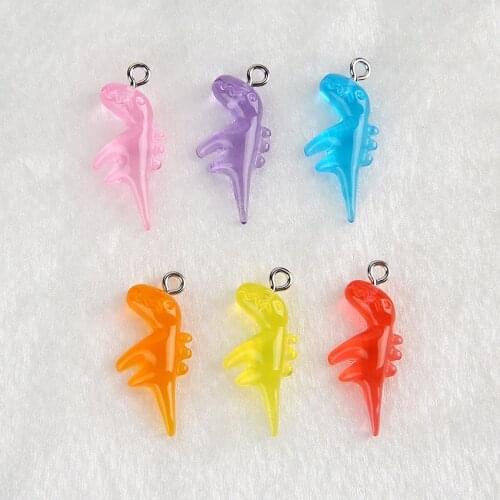 10pcs DIY earring charms Flatback resin dinosaur charms Jewelry necklace pendant for earrings diy Keychain parts
