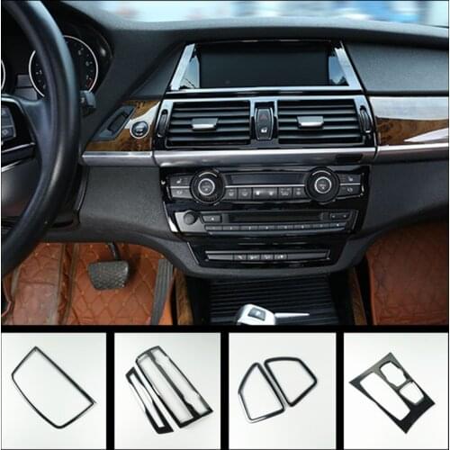 Car Styling Console Gear Shift Frame CD Panel Cover Trim For BMW X5 E70 X6 E71 Interior Door Armrest Strips Air Vent Sticker