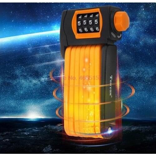 By dhl or fedex 20 pcs Anti-theft Bicycle Lock Professional Foldable Password Bike Lock Road Cycle Chain Lock